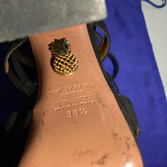 ✖️SOLD✖️Aquazzura Beverly Hills black sandal 8.5 - Picture 7 of 10